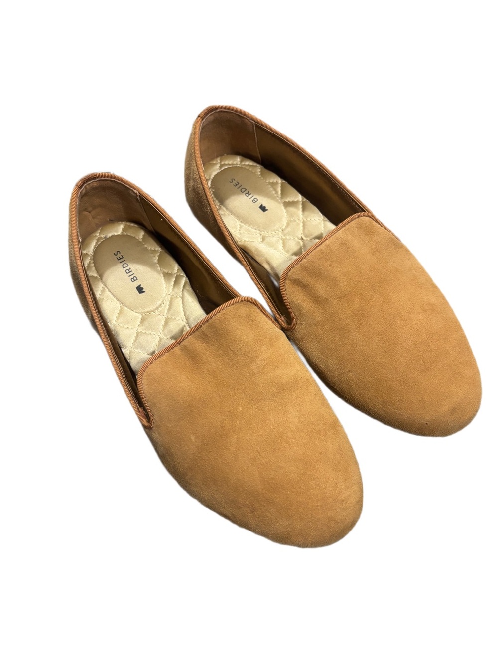 Birdies The Starling Suede Loafers Women’s 6W Tan Camel Smoking Flats